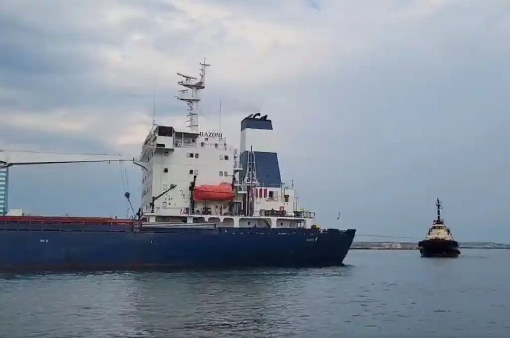 Tras el acuerdo con Rusia, partió de Ucrania el primer barco con cereales