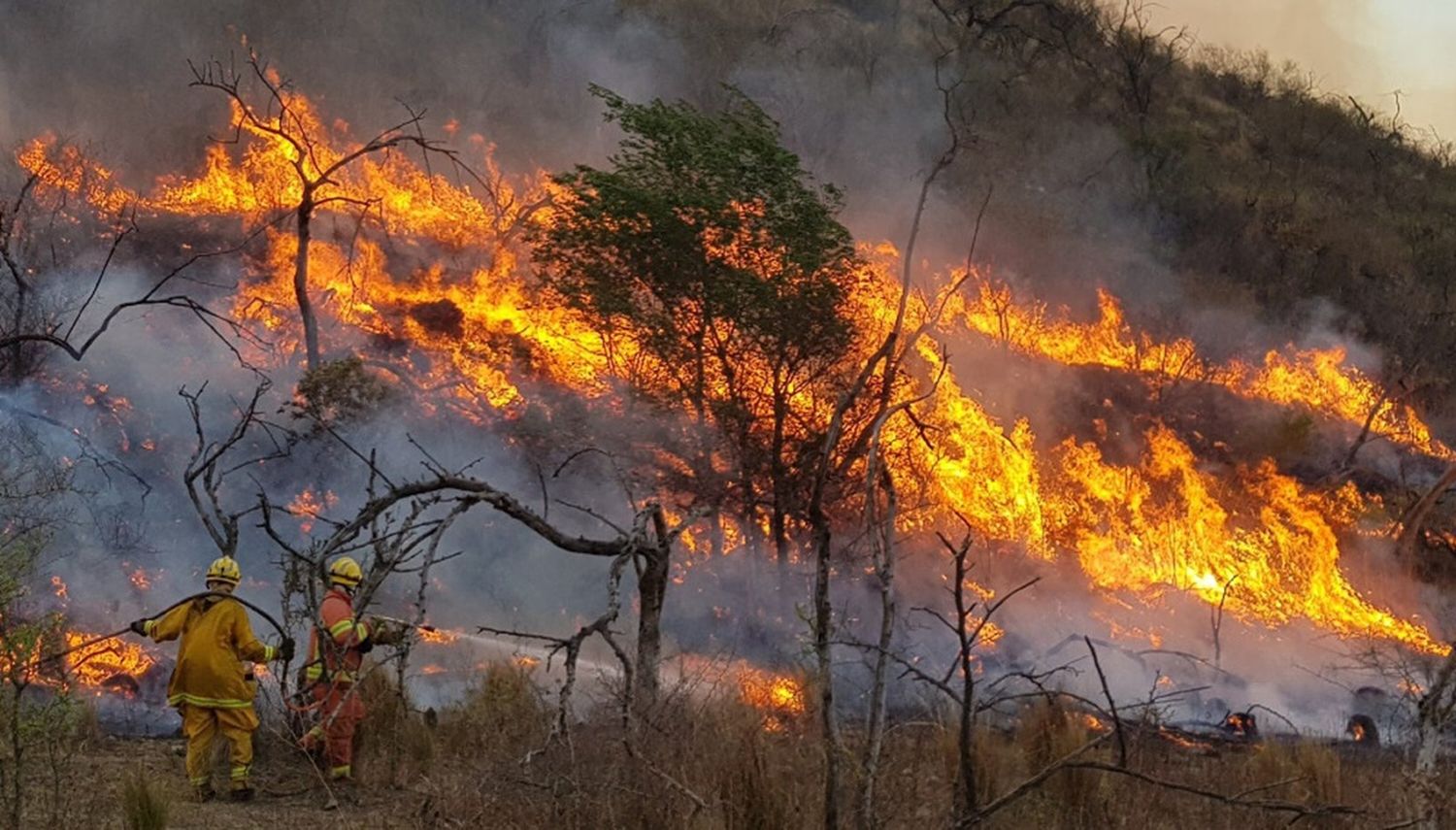 Continúan los incendios en varias regiones de la provincia de Córdoba.