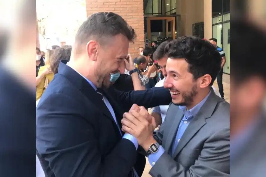 Germán Kiczka y su amigo, Pedro Puerta.