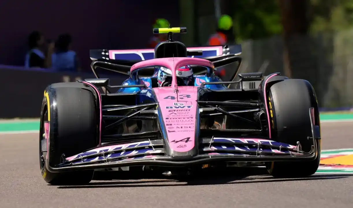 Colapinto, en su auto Alpine