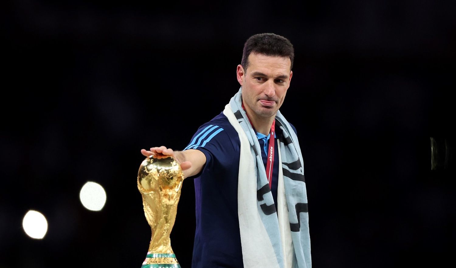 Scaloni y su primer contacto con el máximo trofeo