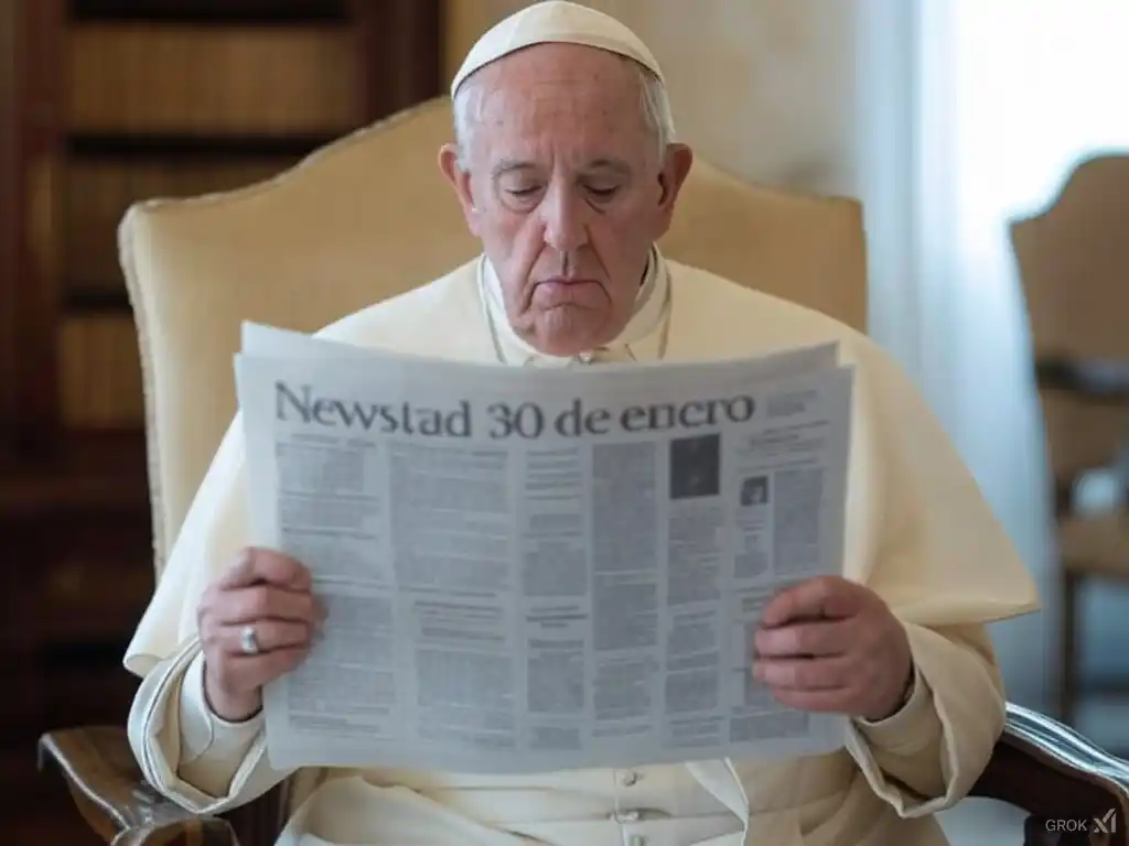 Santoral. Francisco, leyendo el Santoral del 30 de enero.