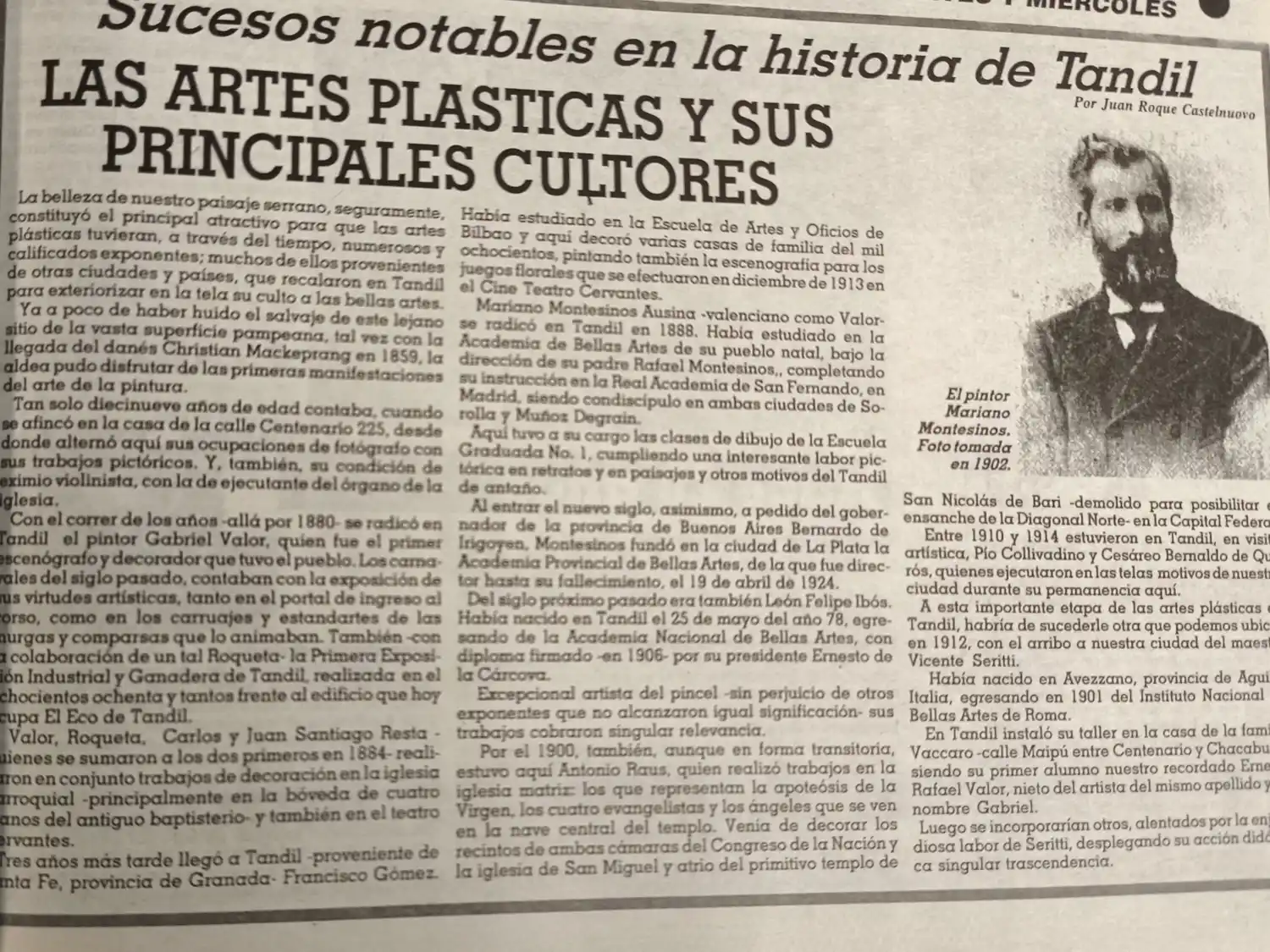 Las artes plásticas y sus principales cultores