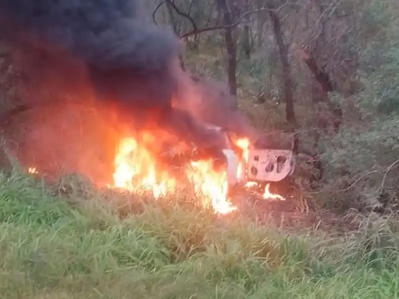 Siniestro fatal en la Ruta Nº 12: Tras despistarse, un auto se incendió con su conductor adentro y murió calcinado