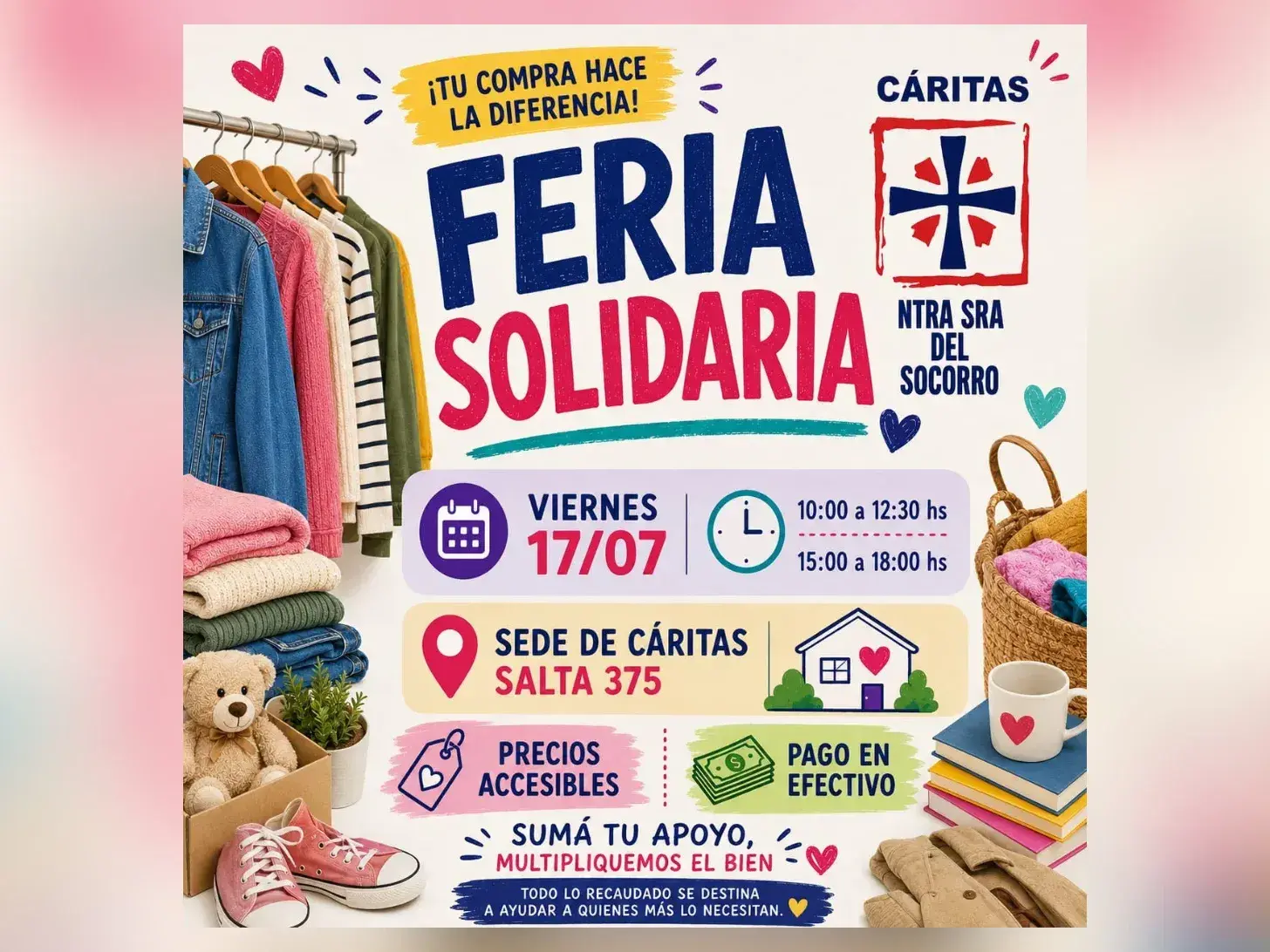 Feria solidaria en Cáritas este viernes