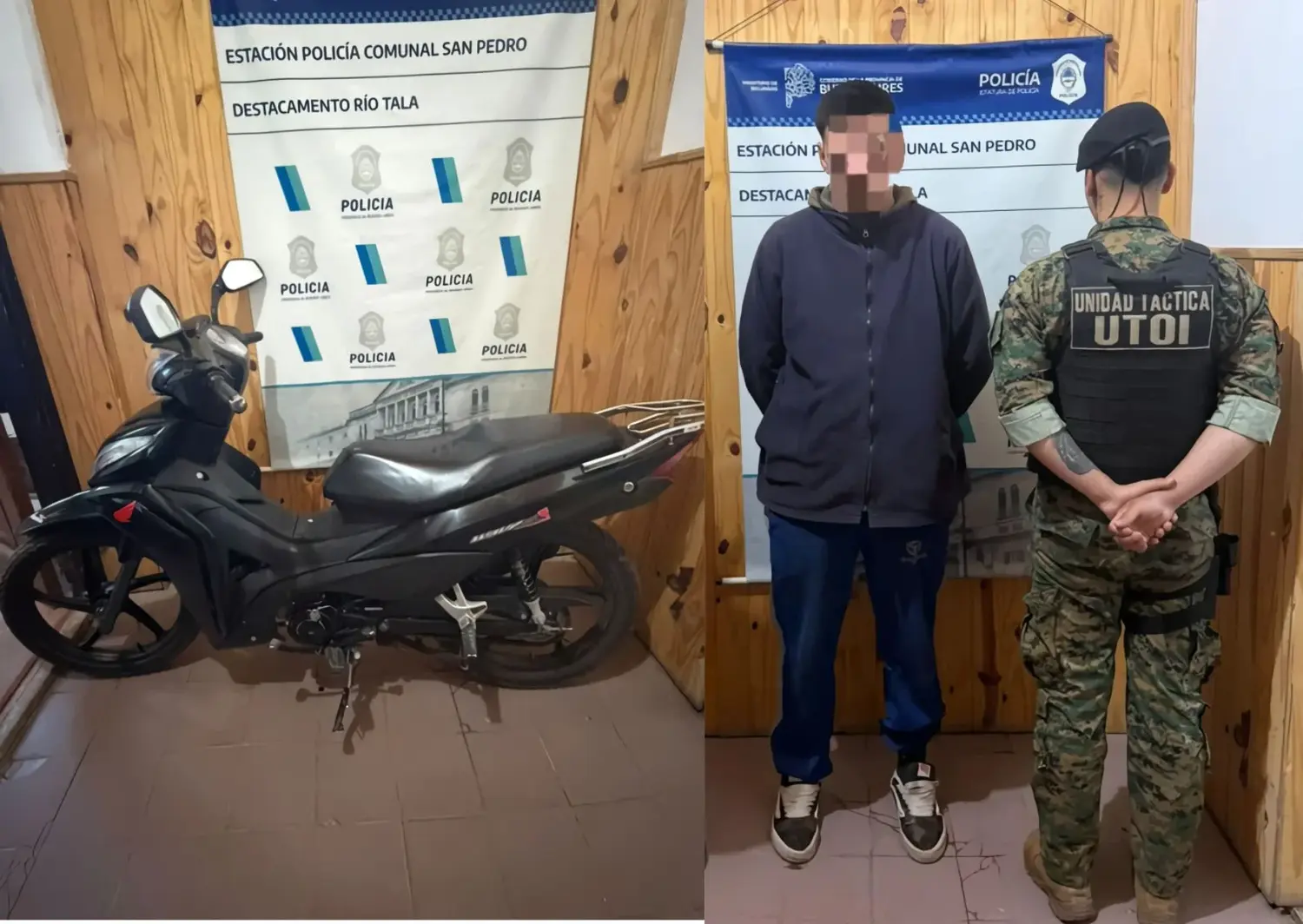 La moto fue secuestrada y el conductor, trasladado al Destacamento local.