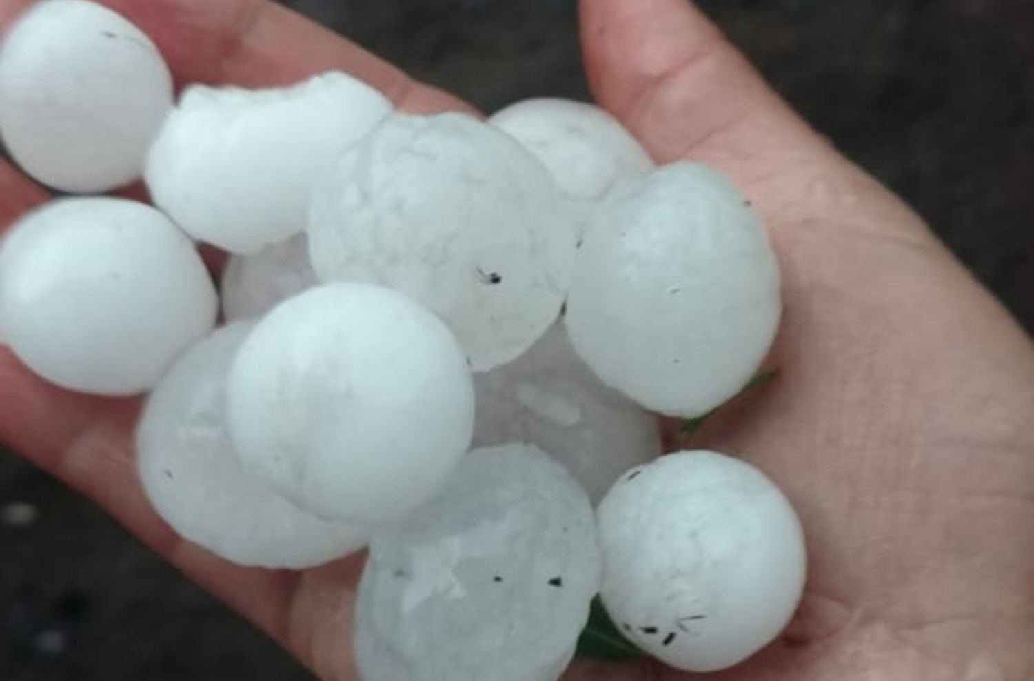 El temporal trajo una fuerte granizada a Mar del Plata