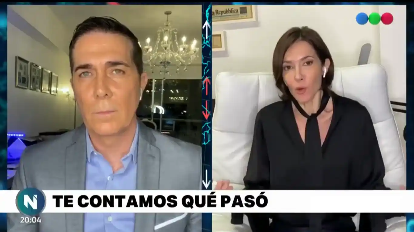 Cristina Pérez y Rodolfo Barili recibieron los resultados de su hisopado en vivo