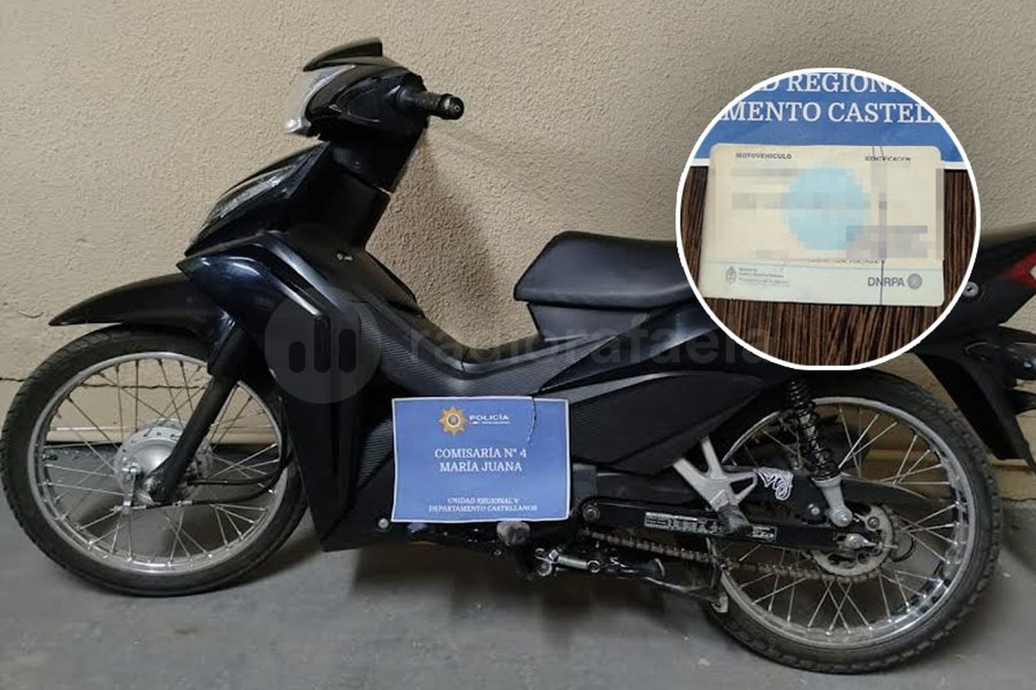 Lo detuvieron en la región paseando con una moto y una cédula con pedido de secuestro