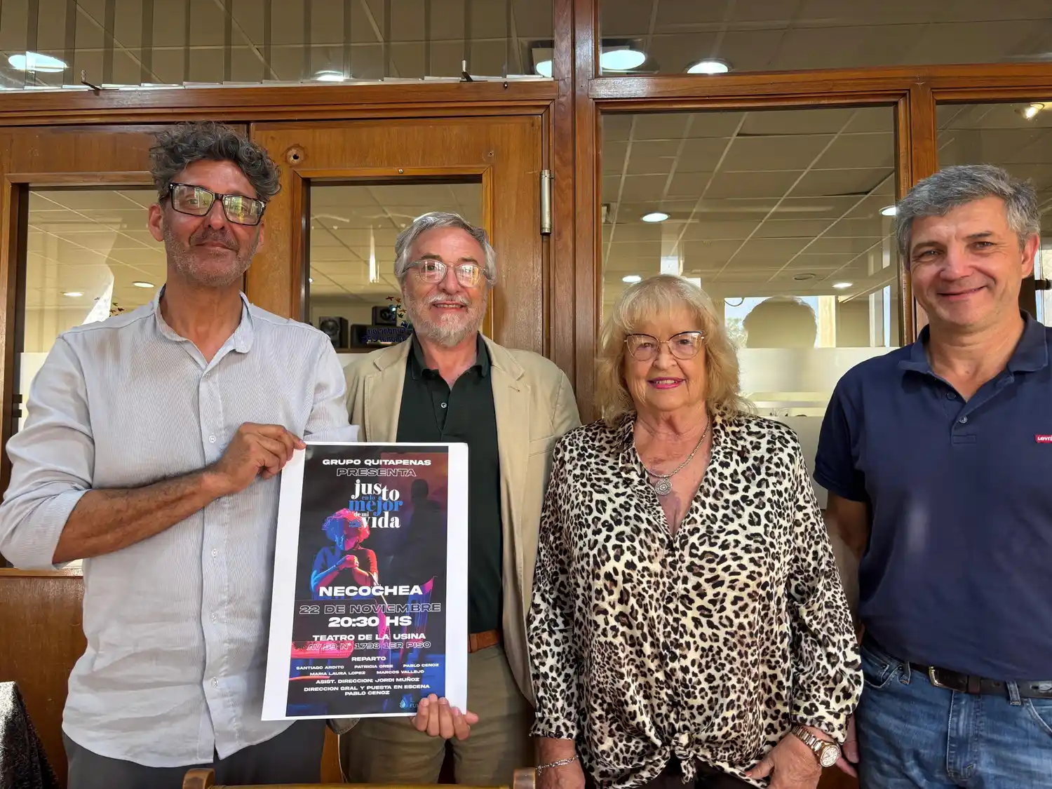 En la UPC. Pablo Cenoz, Jordi Muñoz, Pilar Vitale y Pedro Barbieri