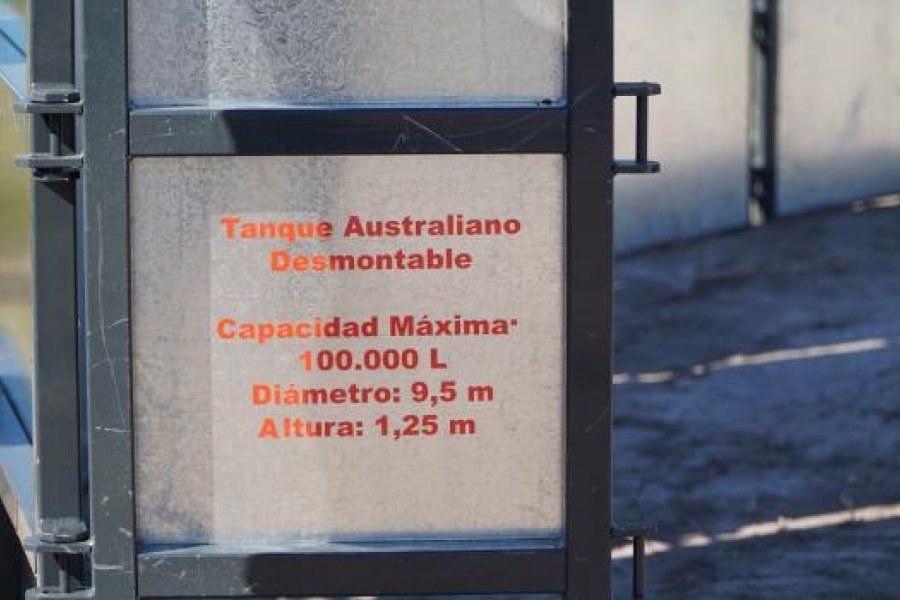 Instalaron un tanque australiano en Fortín Olmos para incrementar la capacidad de respuesta ante emergencias