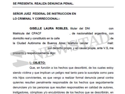 Denuncian por espionaje ilegal a Marcela Pagano y Franco Bindi