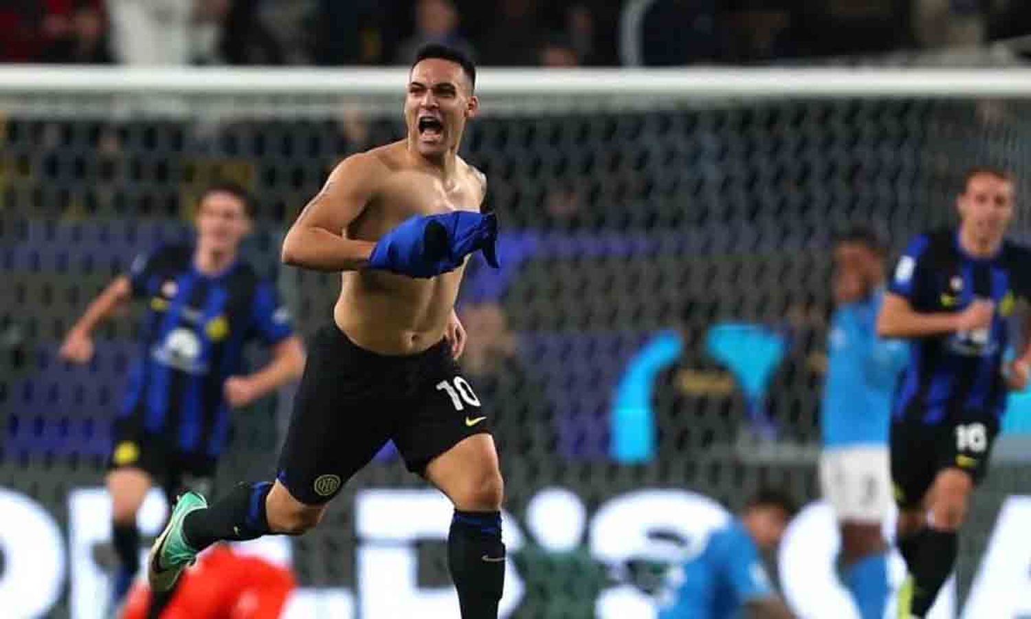 El festejo de Lautaro Martínez