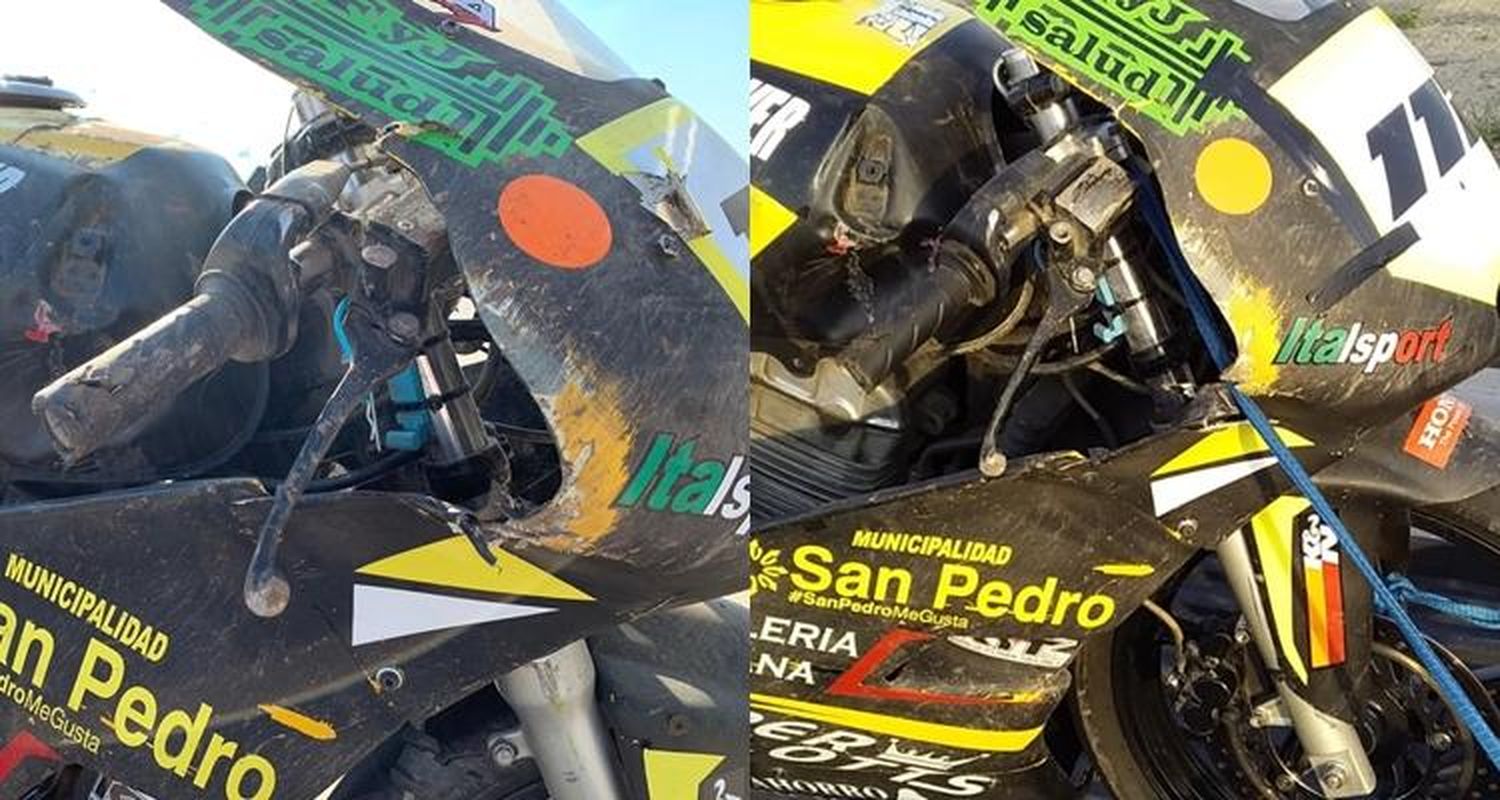 A Federico Fernández se le rompió la moto en una caída y trabaja a contrarreloj para estar en San Nicolás