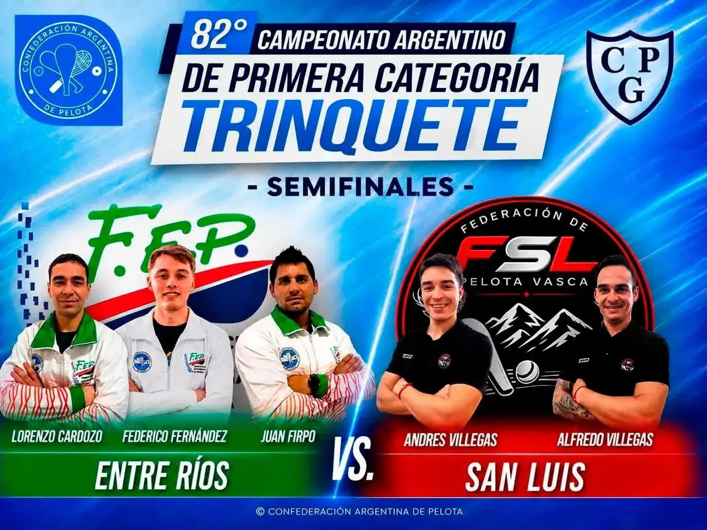 La élite de la pelota paleta ya tiene a sus cuatro semifinalistas en Gualeguay