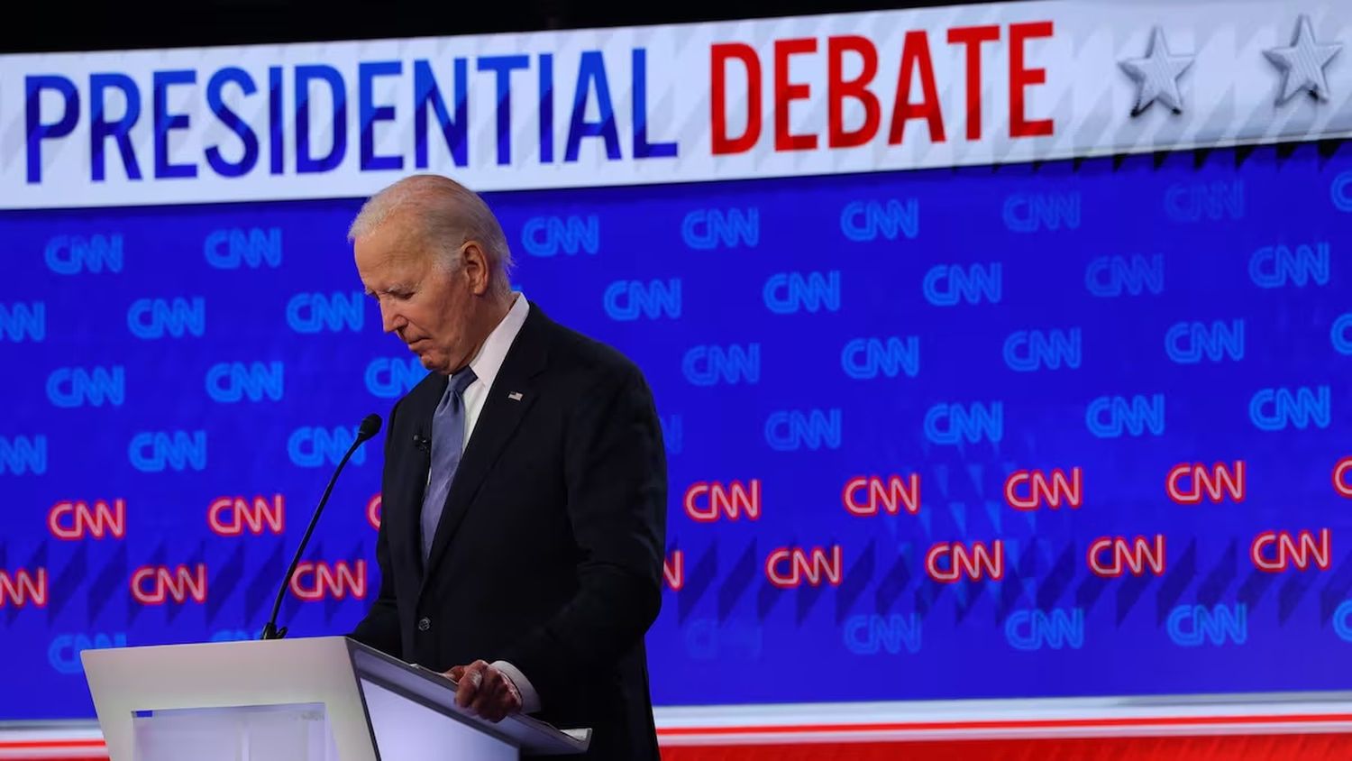 Biden, durante el debate con Donald Trump.