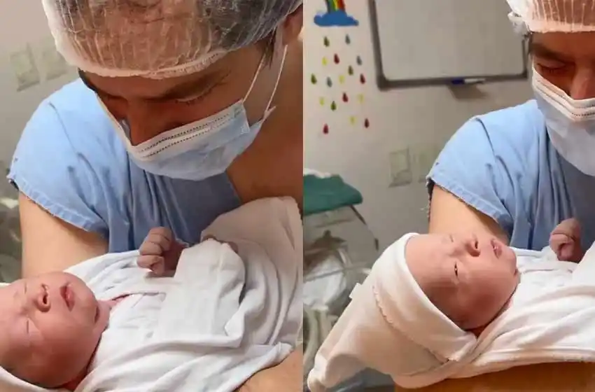 El tierno video de Nahuel Pennisi con su hija recién nacida