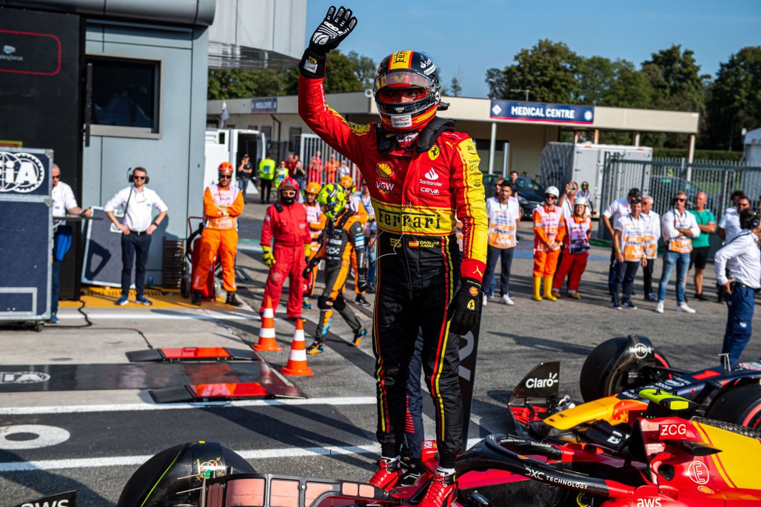 Sainz hizo la pole en Monza