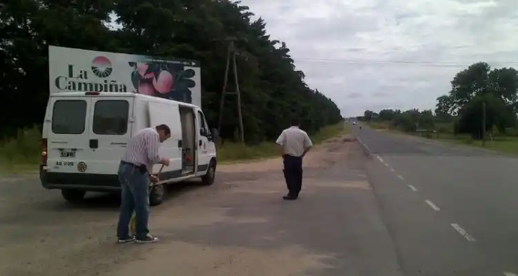 Comenzó el bacheo en Ruta 1001