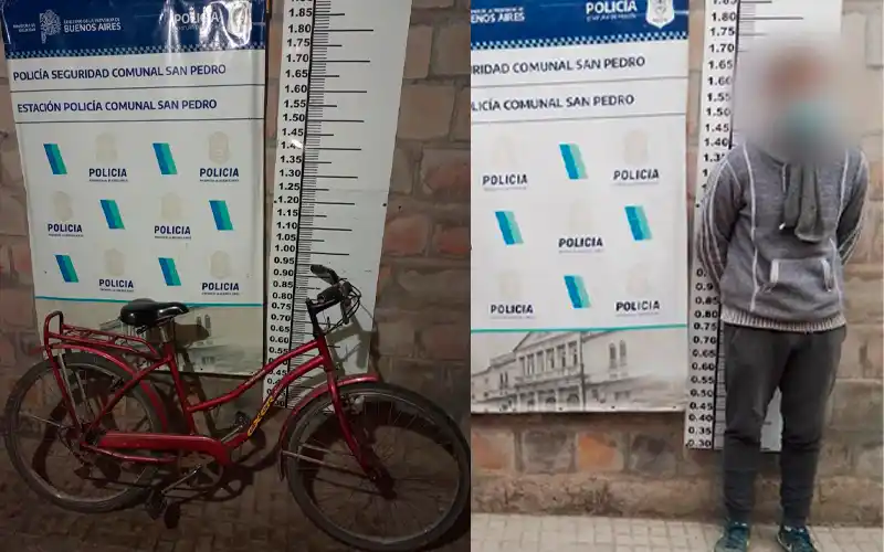 Lo interceptaron en una bici de “dudosa procedencia” y buscan al propietario