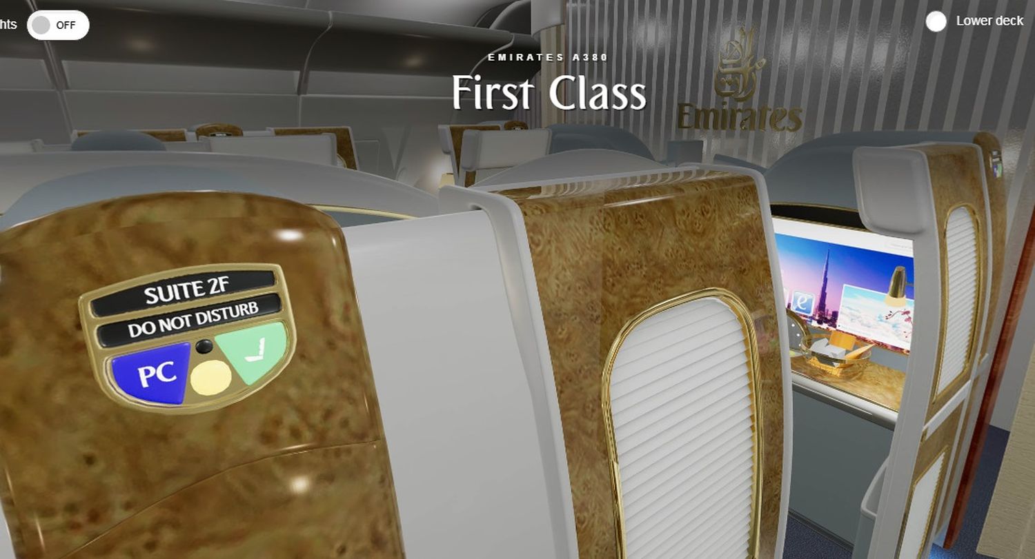 Emirates ahora permite recorrer sus A380 mediante realidad virtual