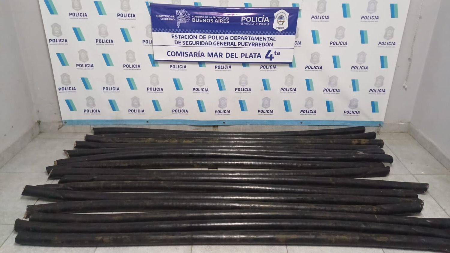 El joven tenía 15 tramos de cable de fibra óptica en su poder.