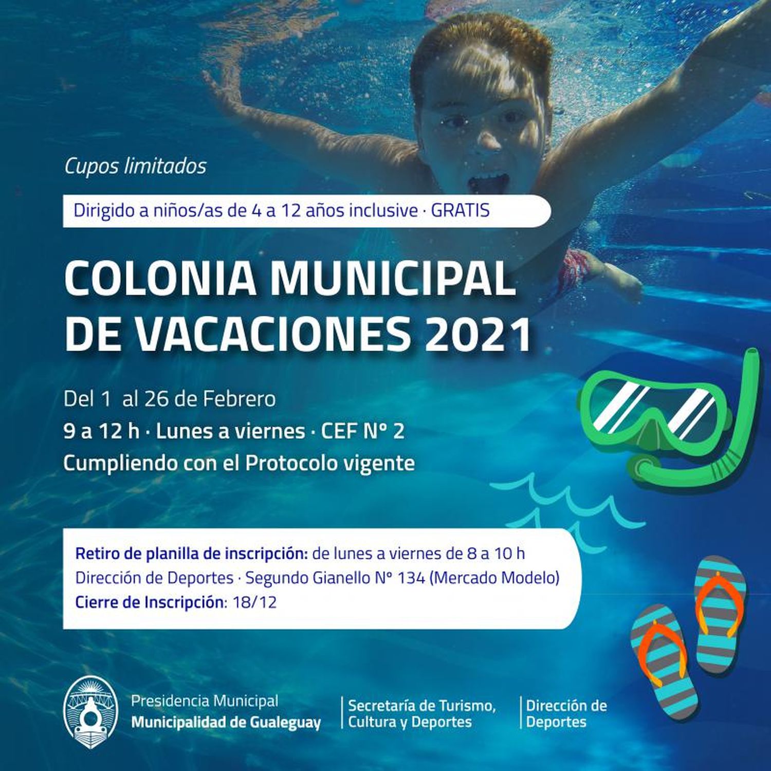 Colonia Municipal 2021: Se abre la inscripción