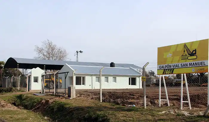 Inauguran el galpón vial de la localidad de San Manuel