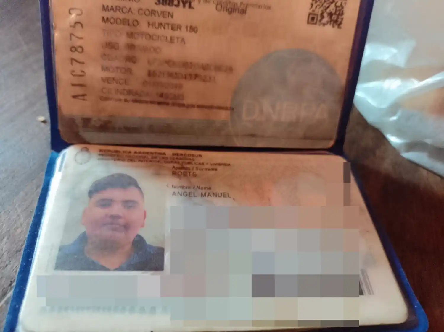 Encontraron la billetera de Ángel Manuel Roets