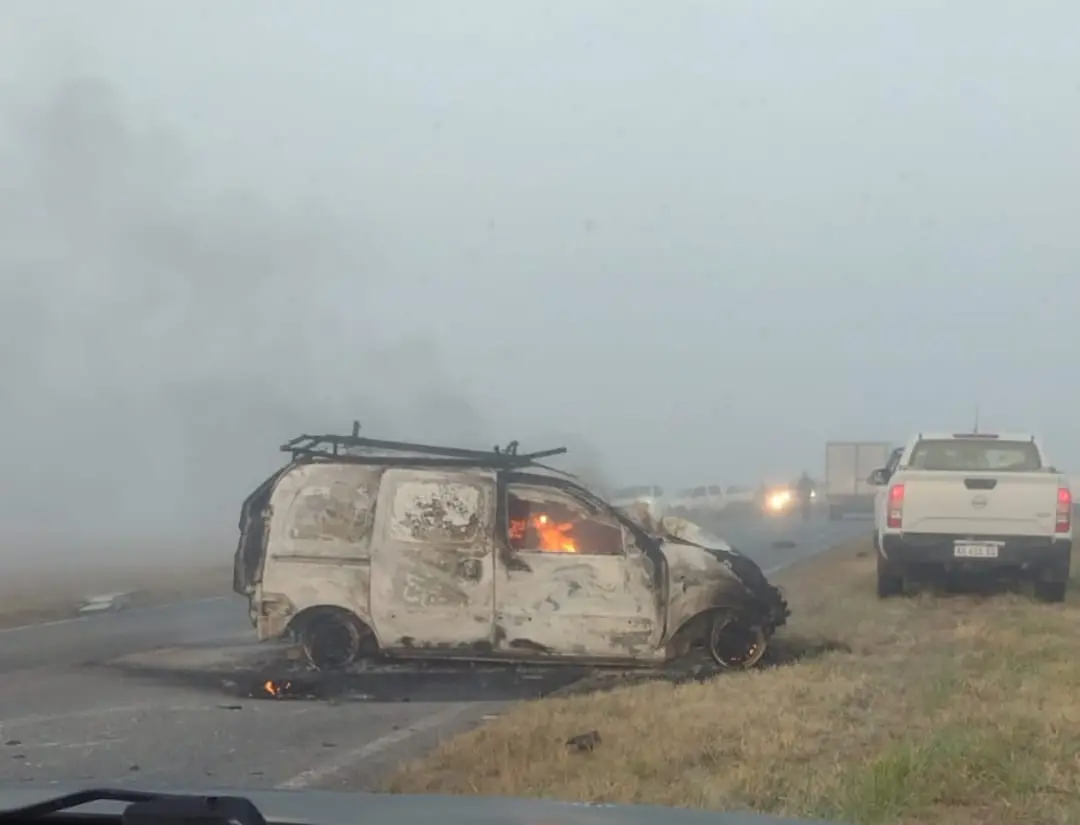 Dos fallecidos en un accidente frontal en la ruta 3 a proximidades de Benito Juárez