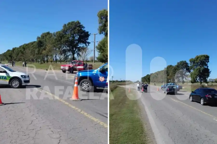 Tragedia en la Ruta 62S: un hombre llevaba a su hija a la escuela y ambos fallecieron tras ser embestidos por una camioneta