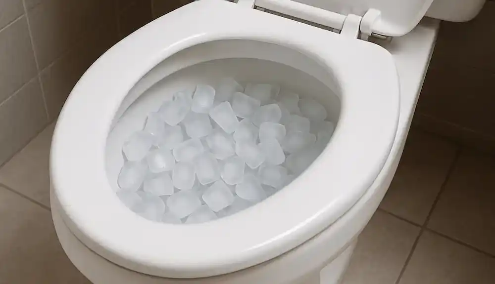 El truco para limpiar el inodoro con cubitos de hielo (Imagen ilustrativa generada con IA - Chat GPT).