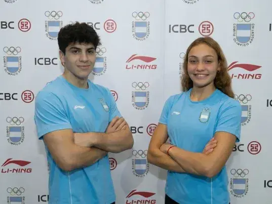 Benjamín Fernández De Landa y Cecilia Dieleke, los abanderados argentinos en los Juegos Olímpicos de la Juventud. Foto: COA