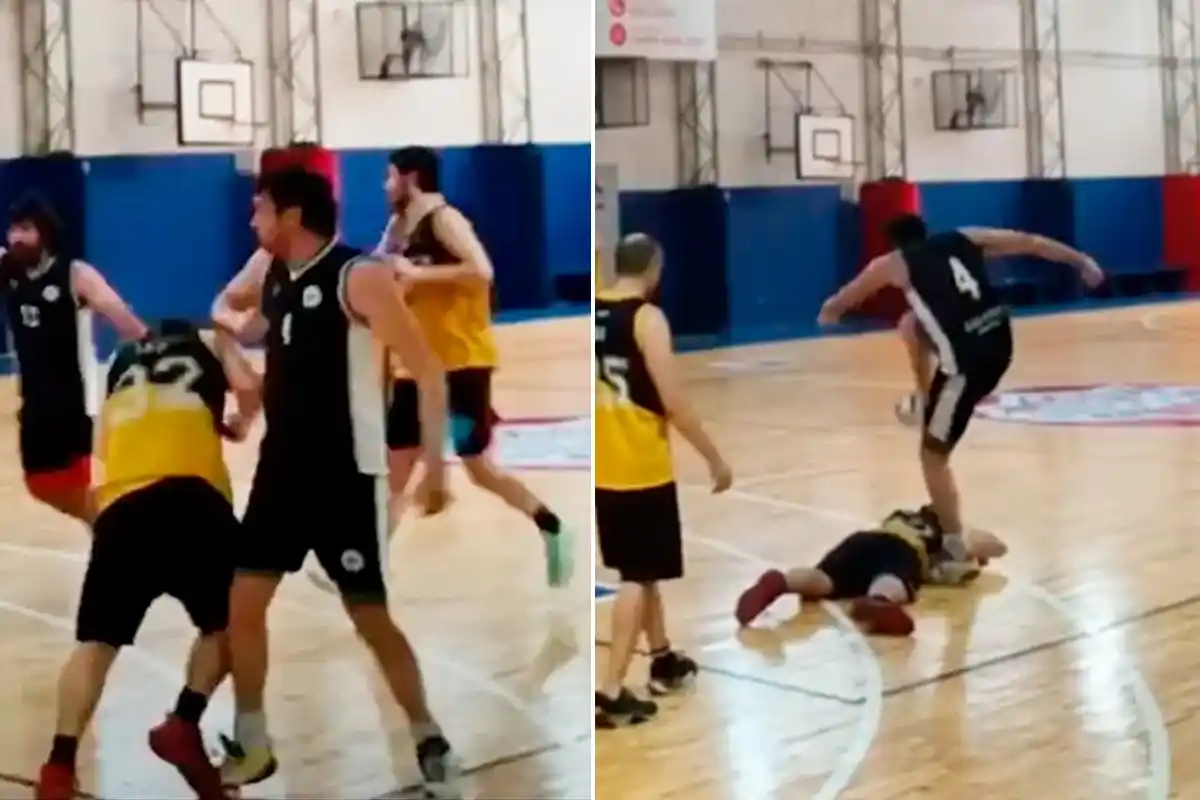 Brutal agresión en un partido amateur