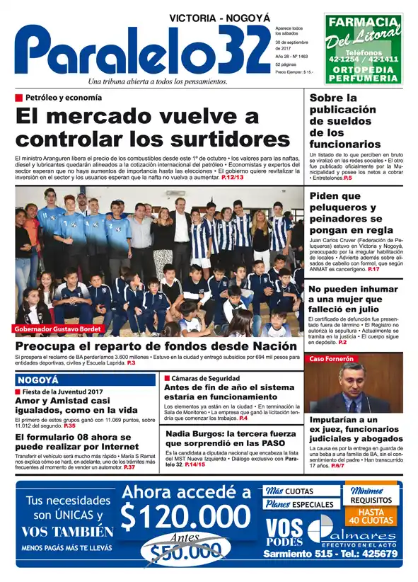 Tapa de la edición Victoria/Nogoyá de Paralelo 32