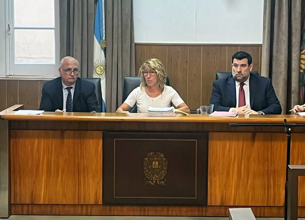 Los jueces del Tribunal Criminal Nº 1 en la primera audiencia del debate oral