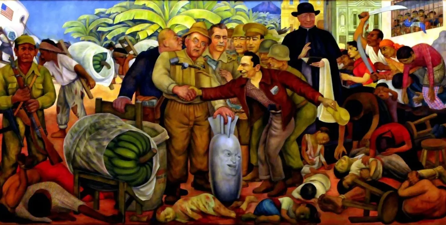 “Gloriosa Victoria”, pintura al temple sobre lienzo del artista mexicano Diego Rivera, de 1954. Foto: Archivo / EFE