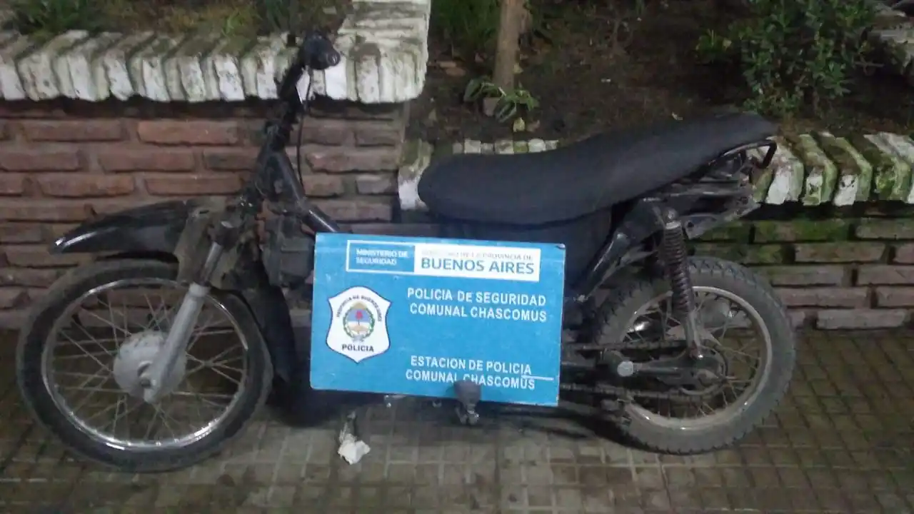 Tras tareas investigativas se dio con moto hurtada en Chascomús