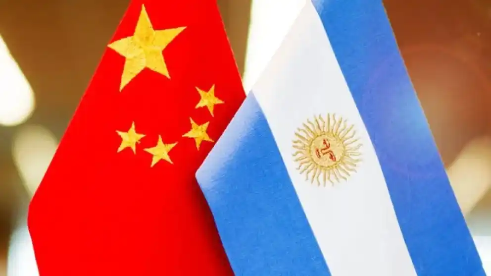 Bandera de China y Argentina