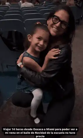 Natalia Jiménez compartió el reencuentro con su hija. Foto Instagram
