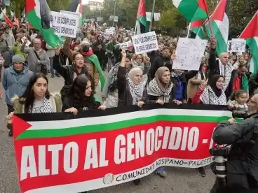 Marcha a favor de Palestina en Madrid