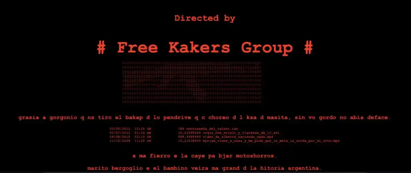 La página de Massa afectada por ciberdelincuentes.