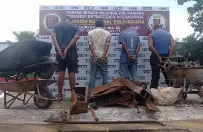 GNB capturó a 8 ciudadanos por tráfico de material estratégico