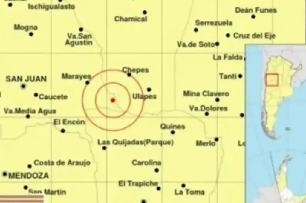 Un terremoto de 4,8 grados hizo temblar a San Juan, Mendoza y La Rioja