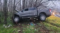 Un conductor se despistó tras perder el control de su camioneta en la Ruta 74