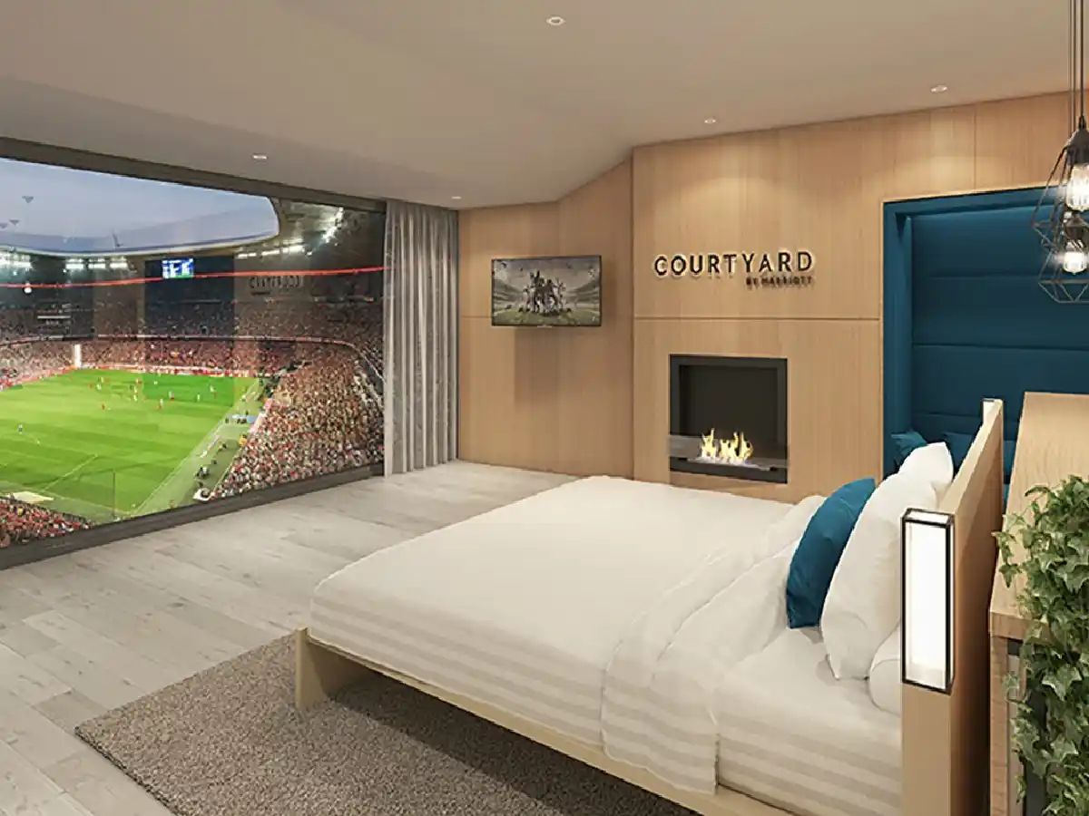 Un hotel en la cancha