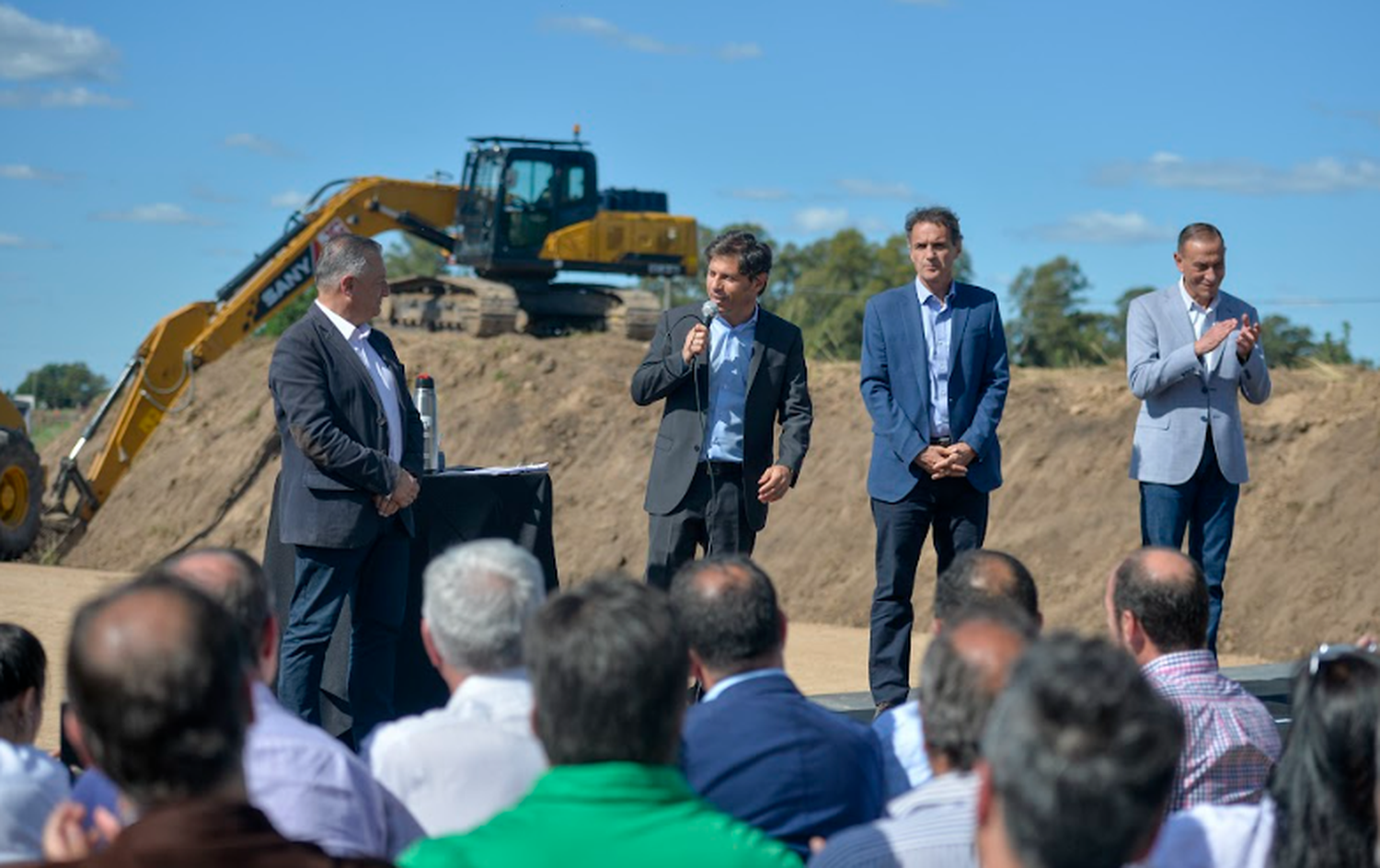 Kicillof en Las Flores: Junto a Katopodis, dieron inicio a las obras para la autopista sobre la Ruta Nacional 3