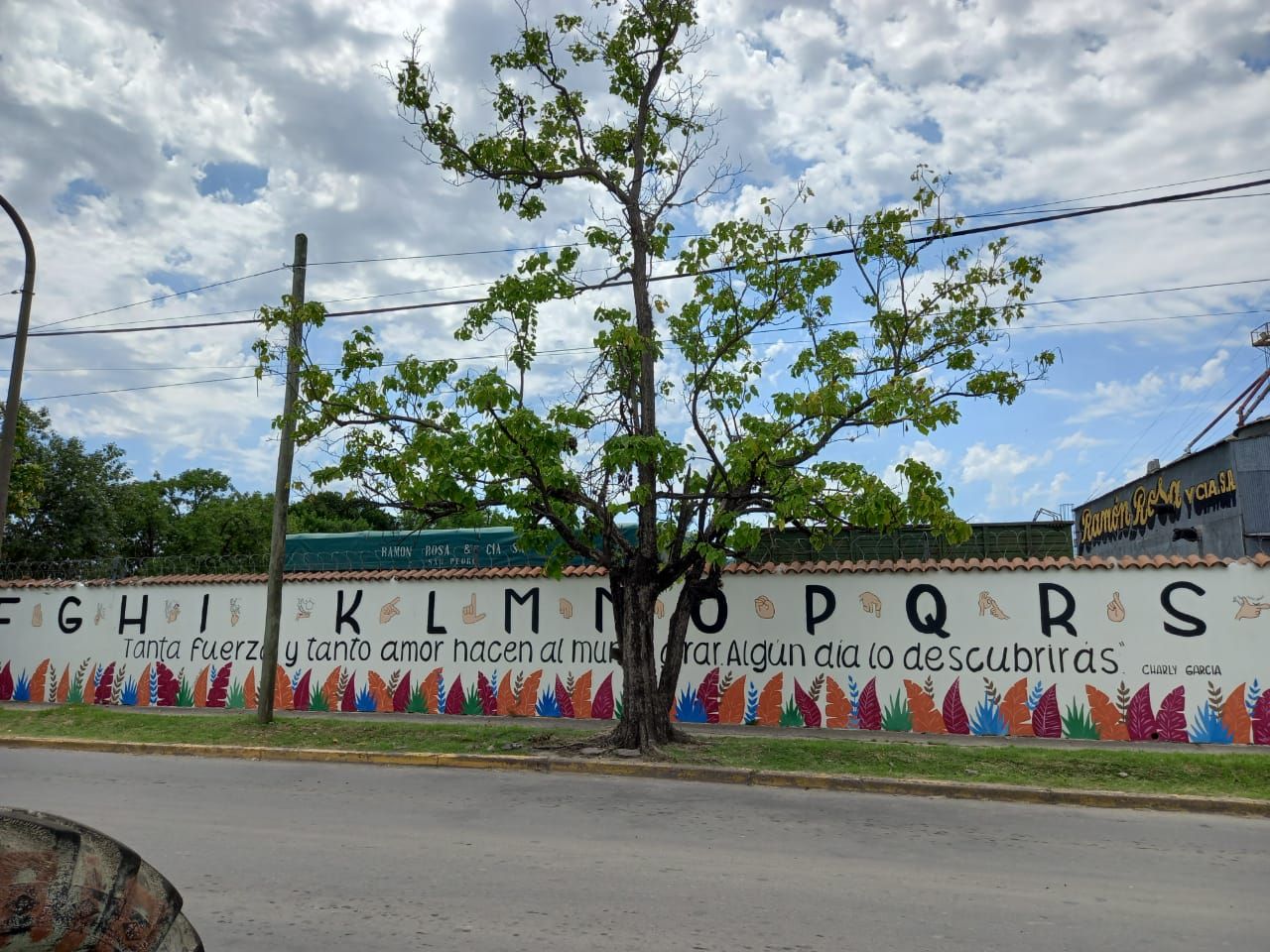 Así quedó el mural inclusivo en Ramón Rosa, a cargo de Cynthia Bordoy y Morena Perucho