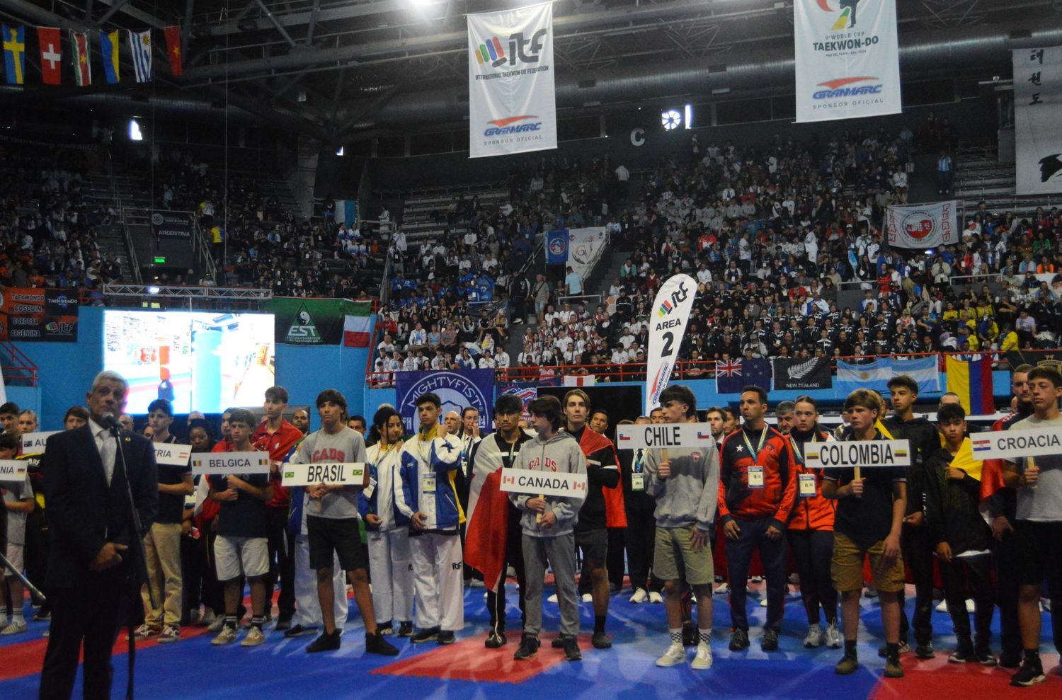 La inauguración de la Copa del Mundo de Taekwondo ITF.