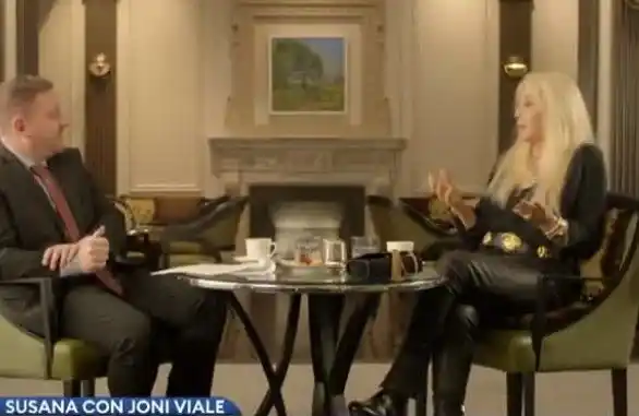 Susana con Joni Viale. La diva habló de todo